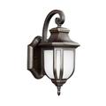 One Light Outdoor Small Wall Lantern in Traditional Style 5.5 inches Wide By 12.63 inches High-Antique Bronze Finish-Incandescent Lamping Type Bailey