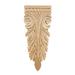 7-1/2 in. x 3-1/8 in. x 1 in. Unfinished Hand Carved North American Solid Hard Maple Wood Onlay Acanthus Wood Applique