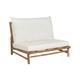 Chaise en bambou ton clair et blanc