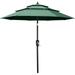 ABCCANOPY 11FT 3 Tiers Patio Umbrella With Crank Handle Forest Green