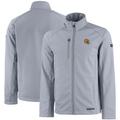 Men's Cutter & Buck Gray Green Bay Packers Evoke Eco Softshell Recycled Full-Zip Jacket