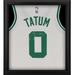 "Jayson Tatum Boston Celtics Autographed Framed Nike 2022-23 White Association Swingman Jersey Shadowbox"