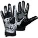 Battle Sports Skullface Adult Football Receiver Gloves Black/White