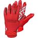 Battle Sports Triple Threat Youth Football Receiver Gloves Red