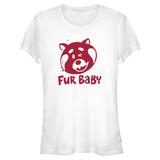 Women's Mad Engine White Turning Red Fur Baby Graphic T-Shirt