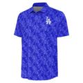 Men's Antigua Royal Los Angeles Dodgers Tonal Logo Resort Button-Up Shirt