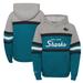 Youth Mitchell & Ness Teal San Jose Sharks Head Coach Pullover Hoodie