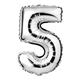 Silver 34" Giant Foil Number Balloon - Silver - 5
