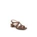 Women's Jordan Sandal by LifeStride in Brown Faux Leather (Size 6 1/2 M)