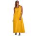 Plus Size Women's Stretch Cotton Tank Maxi Dress by Jessica London in Sunset Yellow (Size 18/20)