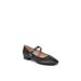 Women's Cameo Mj Flat by LifeStride in Black Faux Leather (Size 7 1/2 M)