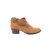 Jessica Simpson Ankle Boots: Tan Solid Shoes - Women's Size 6 - Round Toe