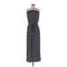 J.Crew Casual Dress - Maxi: Blue Stripes Dresses - Women's Size Small