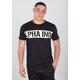 T-Shirt ALPHA INDUSTRIES "ALPHA Men - T-Shirts Printed Stripe T" Gr. M, schwarz (black) Herren Shirts T-Shirts