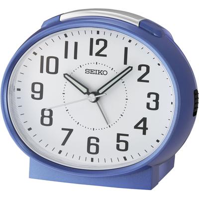Quarzwecker SEIKO "QHK059L", blau, Wecker, Wecker, Schlafzimmer, Schlummerfunktion, Leuchtzeiger