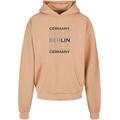 Kapuzensweatshirt MERCHCODE "Merchcode Herren Berlin Ultra Heavy Hoody" Gr. S, beige (unionbeige) Herren Sweatshirts