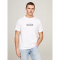 T-Shirt TOMMY HILFIGER "HILFIGER TRACK GRAPHIC TEE" Gr. M, weiß (white) Herren Shirts T-Shirts