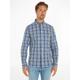 Langarmhemd TOMMY HILFIGER "CL-W OXFORD MULTI GINGHAM SF" Gr. 44, N-Gr, bunt (white, misty coast, multi) Herren Hemden Langarm