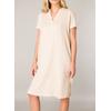 Tunikakleid BASE LEVEL "Yacin", Damen, Gr. 48, N-Gr, beige, Web, Obermaterial: 55% Leinen, 45% Viskose, unifarben, casual, gerade knielang, Serafino, Halbarm, Kleider, Sommerkleid mit Leinen