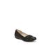 Wide Width Women's Incredible 2 Flat by LifeStride in Black Faux Leather (Size 9 W)