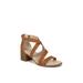 Women's Heritage Sandal by LifeStride in Tan Faux Leather (Size 7 M)