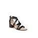 Wide Width Women's Heritage Sandal by LifeStride in Black Faux Leather (Size 8 W)