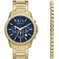 Chronograph ARMANI EXCHANGE "AX7151SET" Armbanduhren goldfarben Herren Quarzuhren