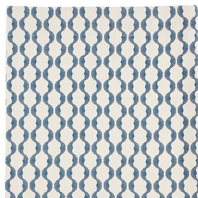 Thea Wave Stripe Drapery Panel - Indigo, 50"W X 96"L - Ballard Designs