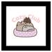 Gallery Pops Pusheen - Cozy Club Wall Art Black Framed Version 12 x 12