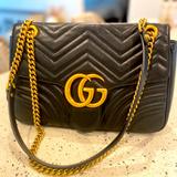 Gucci Bags | Authentic Gucci Gg Marmont Medium Shoulder Bag | Color: Black | Size: Os