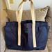 J. Crew Bags | J Crew | Extra Large | Seaport Navy Tote Bag In Canvas | Color: Blue | Size: Os