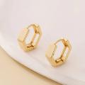 Madewell Jewelry | Gold Minimalist Geometric Hoop Earrings | Color: Gold | Size: Os