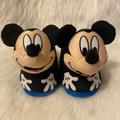 Disney Shoes | Disney Junior Mickey Mouse Slippers Boys Size 11-12 Slip On Shoes | Color: Black/Blue | Size: 11b