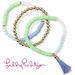 Lilly Pulitzer Jewelry | Lilly Pulitzer Hi Summer Bracelet Set In Agave Green New With Lilly Dust Bag | Color: Blue/Gold/Green/Red/White | Size: Os