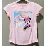 Disney Shirts & Tops | Disney Minnie Mouse & Unicorn Girls' Size Xxl Never Stop Dreaming Pink Ss Tee | Color: Pink | Size: Xxlg