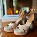 Jessica Simpson Shoes | Jessica Simpson Irbella Platform Sandal | Color: Cream | Size: 7.5