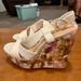 Jessica Simpson Shoes | Jessica Simpson Womens High Claria Wedge Size 7m Ivory Strap Summer! | Color: Pink/White | Size: 7