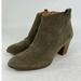Madewell Shoes | Madewell Billie Suede Olive Green Heel Booties Size 6.5 | Color: Green | Size: 6.5