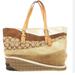 Coach Bags | Coach Gallery Signature Patchwork Gold Leather Tan Suede Tote Shoulder Bag 1441 | Color: Brown/Gold | Size: Os