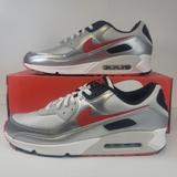 Nike Shoes | Men’s Size 14 Nike Air Max 90 'Silver Bullet' Dust Red Running Shoes Dx4233-001 | Color: Red/Silver | Size: 14