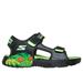 Skechers Boy's S-Lights: Creature-Splash Sandals | Size 5.0 | Black/Lime | Synthetic/Textile