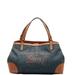 Gucci Bags | Gucci Craft Tote Handbag Shoulder Bag 348715 Indigo Blue Brown Canvas Leather... | Color: Brown | Size: Os