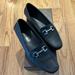Gucci Shoes | Gucci Women's Black Leather Loafers | Color: Black/Silver | Size: 37.5