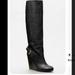 Coach Shoes | Brand New Coach Genuine Leather Knee Wedges Boots | Color: Black | Size: 6