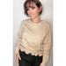 Michael Kors Sweaters | Michael Kors Oatmeal Basics Ruffle Pullover Sweatshirt (Medium) Z202 | Color: Gold/Tan | Size: M