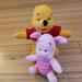 Disney Toys | Cute Vintage Winnie The Pooh And Piglet Plushes. | Color: Orange/Pink | Size: Osbb