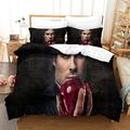 WADRI 3D Bedding The Vampire Diaries Duvet Cover Soft Microfiber Bedding Sets Children Boys Girls Teens 3 Pieces Set With Zipper Quilt Cover Anti-Allergic Double（200X200cm）