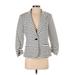 Christian Siriano New York Blazer Jacket: Short White Print Jackets & Outerwear - Women's Size Small