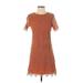Lucy Paris Cocktail Dress: Orange Jacquard Dresses - Women's Size X-Small