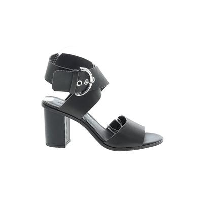 Rebecca Minkoff Heels: Black Print Shoes - Women's Size 8 1/2 - Open Toe